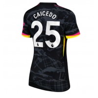 Camisa de Futebol Chelsea Moises Caicedo #25 Equipamento Alternativo Mulheres 2024-25 Manga Curta